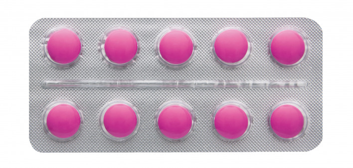 pink magental pills in blister pack