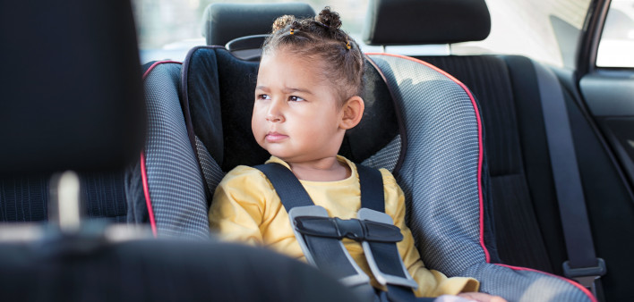young child in car seat