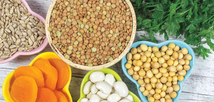 Beans and apricots