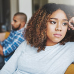 Who's going to break the tension? couple having problems