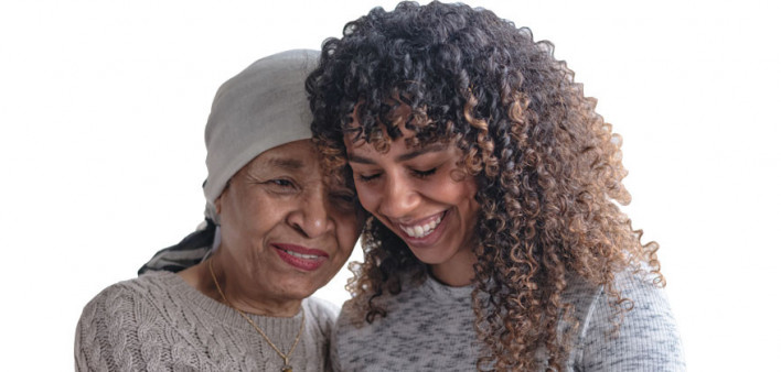 mother with cancer and daughter