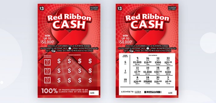 The 2019 instant tickets illinois lottery raise money for HIV/AIDS causes.
