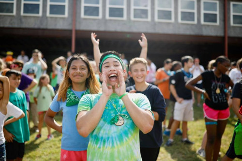 Campers begin a fun day of activities at Camp Kesem.
