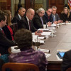 President Barack Obama and Vice President Joe Biden participate in a meeting with the White House Cancer Moonshot Task Force in the Vice President’s Ceremonial Office in the Eisenhower Executive Office Building of the White House, Feb. 1, 2016.