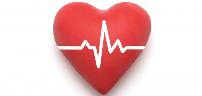 illustration of heart with beat wave