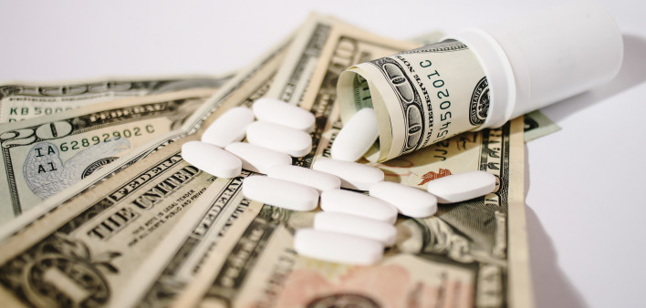 pills and money