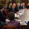 President Barack Obama and Vice President Joe Biden participate in a meeting with the White House Cancer Moonshot Task Force in the Vice President’s Ceremonial Office in the Eisenhower Executive Office Building of the White House, Feb. 1, 2016.
