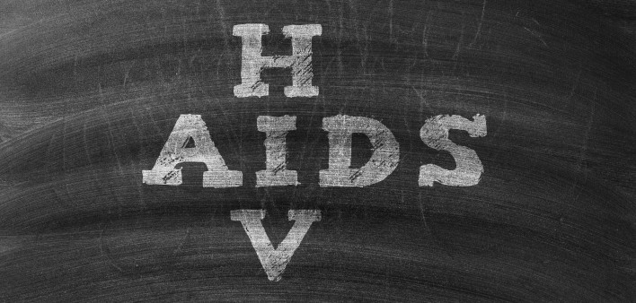 HIV and AIDS written in chalk