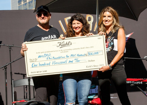 A scene from Kiehl’s 10th annual LifeRide for amfAR, July 2019