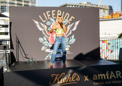 A scene from Kiehl’s 10th annual LifeRide for amfAR, July 2019