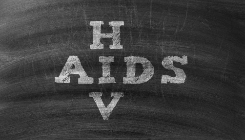 HIV and AIDS written in chalk