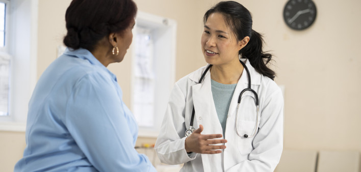 Senior woman at the doctor
