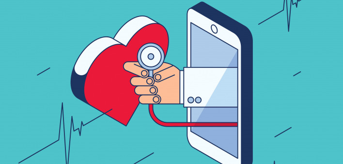 heart stethoscope hand ipone