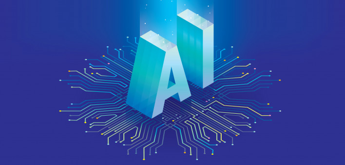 Artificial intelligence chip stock illustration