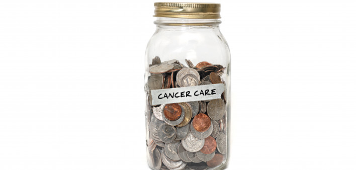 jar of change with lable cancer care