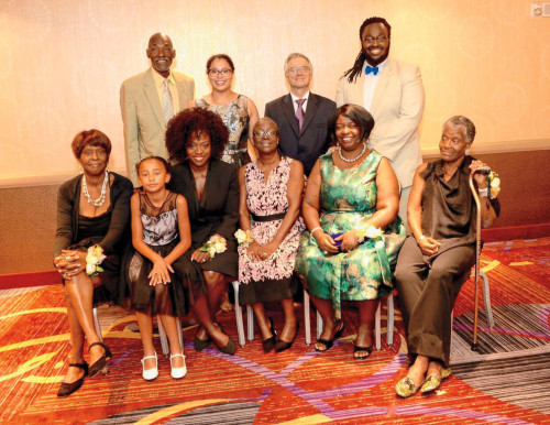 Viola Davis and her family members