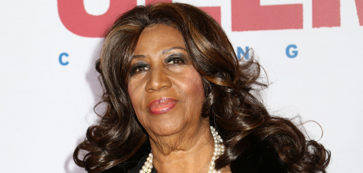 Aretha Franklin attends the premiere of "Selma"