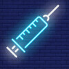 illustration of neon syringe