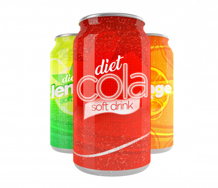 diet soft drinks can cola
