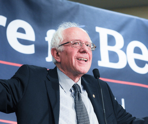 U.S. Senator Bernie Sanders speaks in Bedford, New Hampshire, on January 22, 2016.