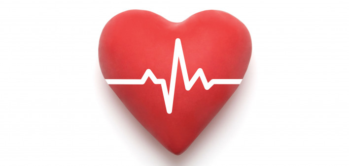 illustration of heart with beat wave