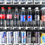 Soft Drinks in a Vending Machine at the Frankfurt Main Airport.