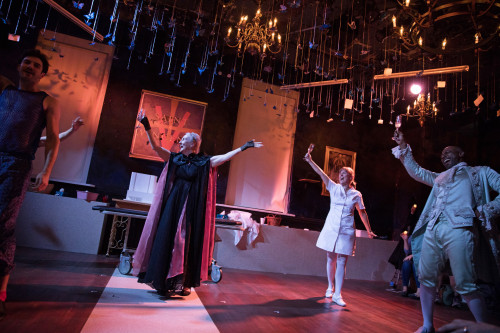 Justin Genna, Kathleen Chalfant, Kelly McAndrew and Alvin Keith  in Novenas for A Lost Hospital