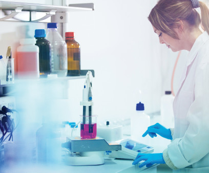 woman researcher in lab