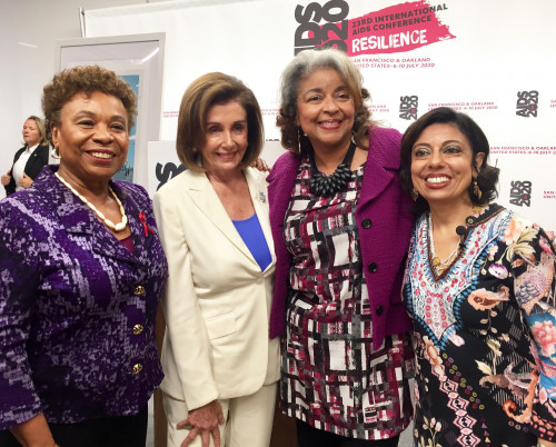 AIDS2020, AIDS 2020, Barbara LeeAIDS2020, AIDS 2020, Barbara Lee, Nancy Pelosi, Cynthia Carey-Grant, Monica Gandhi