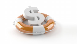 a US dollar symbol in a life preserver