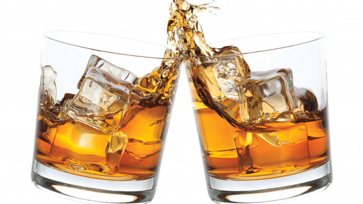 cocktails clink together