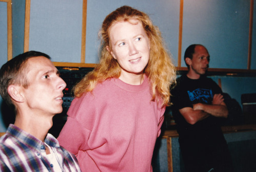 From left: Michael Callen, Holly Near and Richard Dworkin in San Francisco, 1993