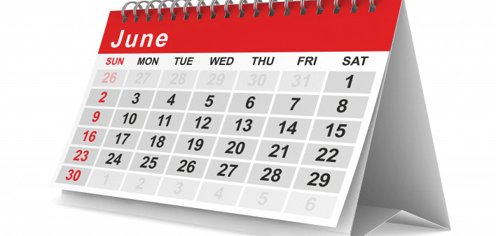 June 2019 desk calendar