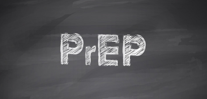 PrEP written on a chalkboard