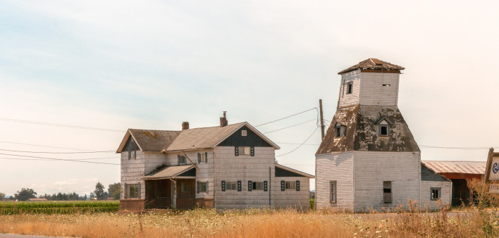 rural, house, barn, field, building, country, outdoors