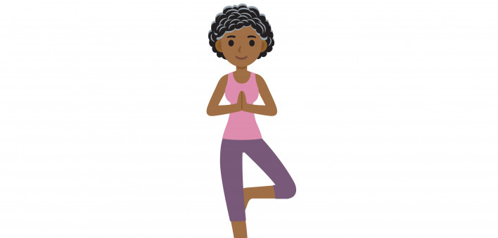 woman yoga pose illustration