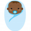 baby wrapped in blanket swaddle
