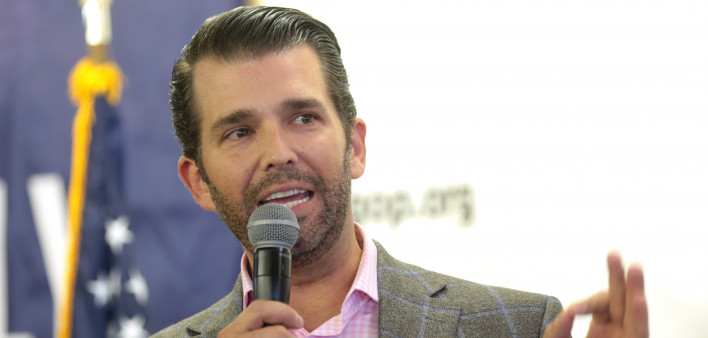 Donald Trump Jr. speaks at a November 2018 GOP rally in Sun City, Arizona.