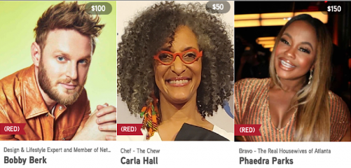 Bobby Berk, Carla Hall, Phaedra Parks for Cameo (RED)