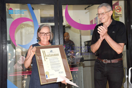 Housing Works cofounders Ginny Shubert and Eric Sawyer