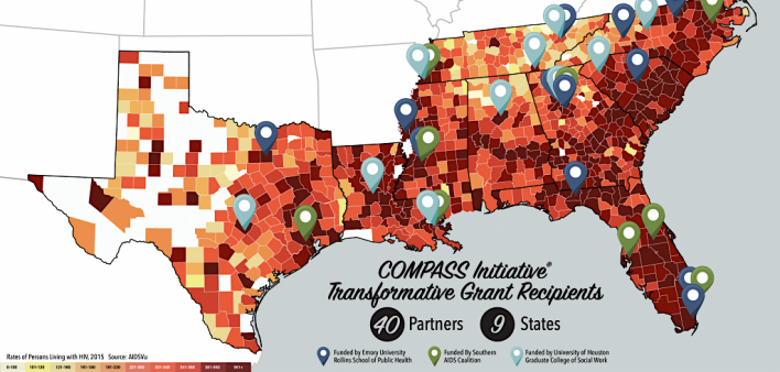 A map of the third round of COMPASS grant recipients
