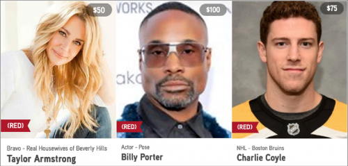 Taylor Armstrong, Billy Porter, Charlie Coyle
