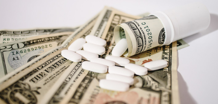 pills and money