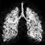 Illustration of a toxic smoke in Lung