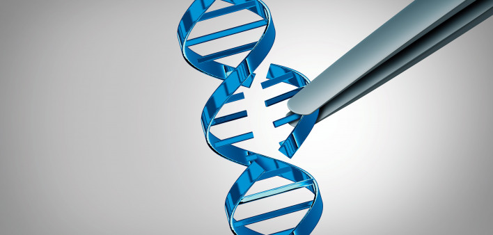 illutration of tweezers pulling a piece of DNA