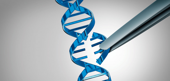illutration of tweezers pulling a piece of DNA