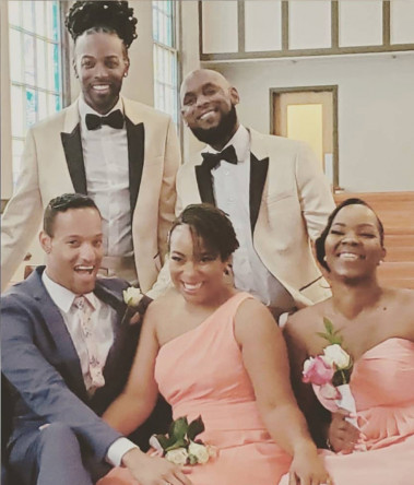 Grooms Dominic Totten and AJ Reynolds