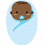 baby wrapped in blanket swaddle