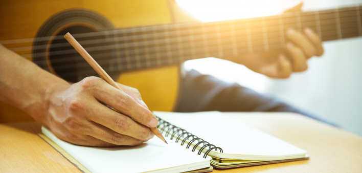 Writing music with guitar