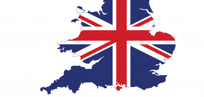 United Kingdom flag over United Kingdom